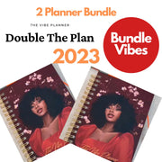 2 PLANNERS - (2) LADY IN RED PLANNER 2023 - The Vibe Planner